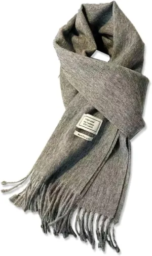 100 Australian Wool Scarf Knitted Soft Warm Neckwear for Women and Men