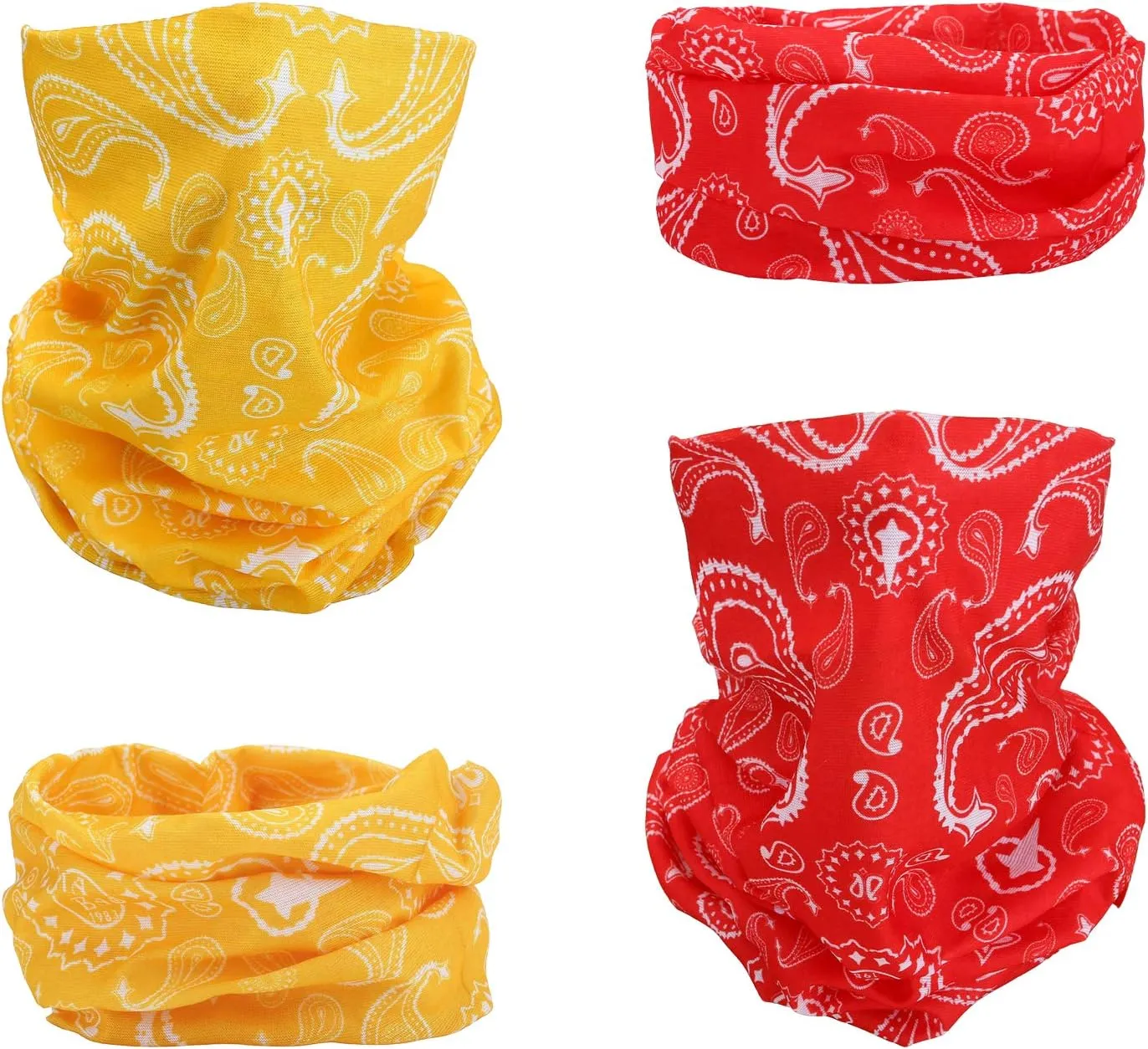 8 Cashew Flower Headband Bandana Balaclava Half Face Mask Shield Head Hair Scarf Neck Gaiter Hat Multipurpose For WoMen Men Breathable Reusable Washable Blue Red Orange Green Yellow Purple