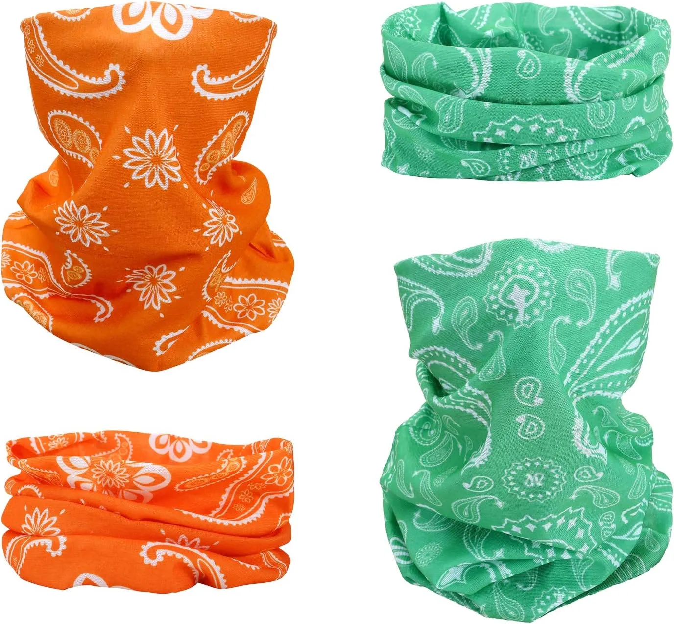 8 Cashew Flower Headband Bandana Balaclava Half Face Mask Shield Head Hair Scarf Neck Gaiter Hat Multipurpose For WoMen Men Breathable Reusable Washable Blue Red Orange Green Yellow Purple