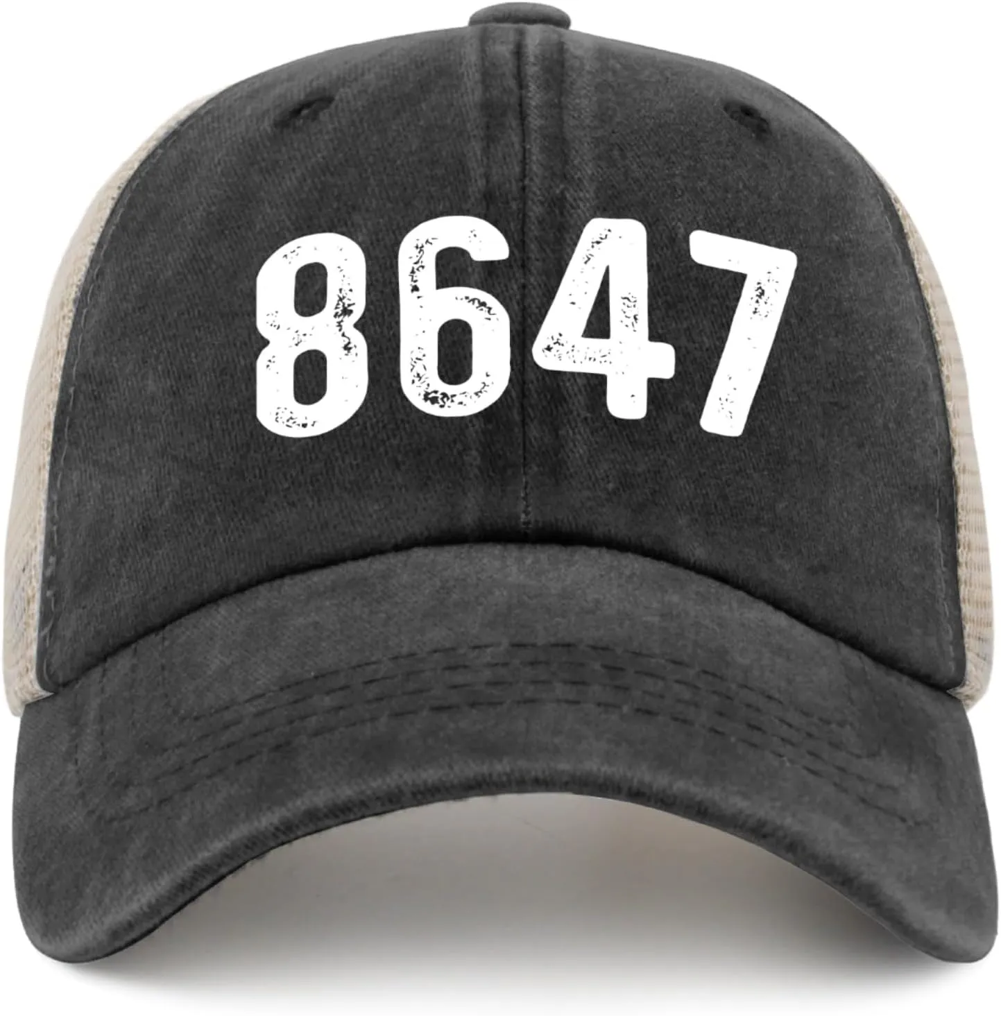 8647 Hat Trucker Hat Men Vintage Mesh Baseball Cap for Summer