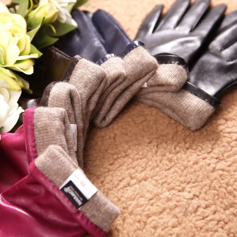 Bestselling Womens Touchscreen Texting Driving Winter Warm Nappa Leather Gloves (Fleece or Cashmere Lining)