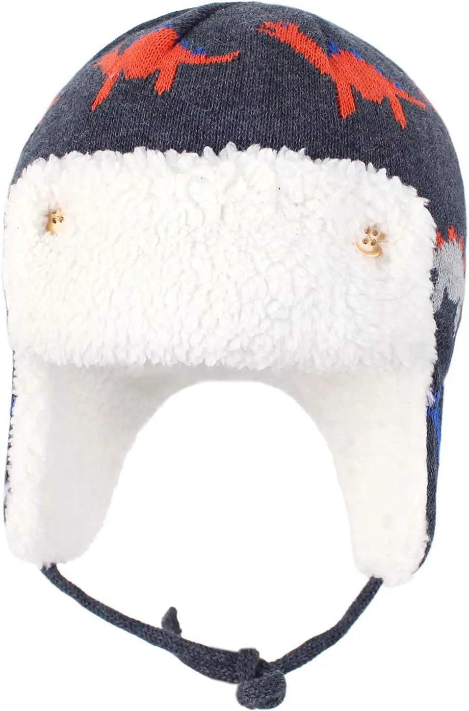 Century Star Baby Fleece Hat Warm Earflap Kids Caps Toddler Boys Winter Hat and Mitten Set