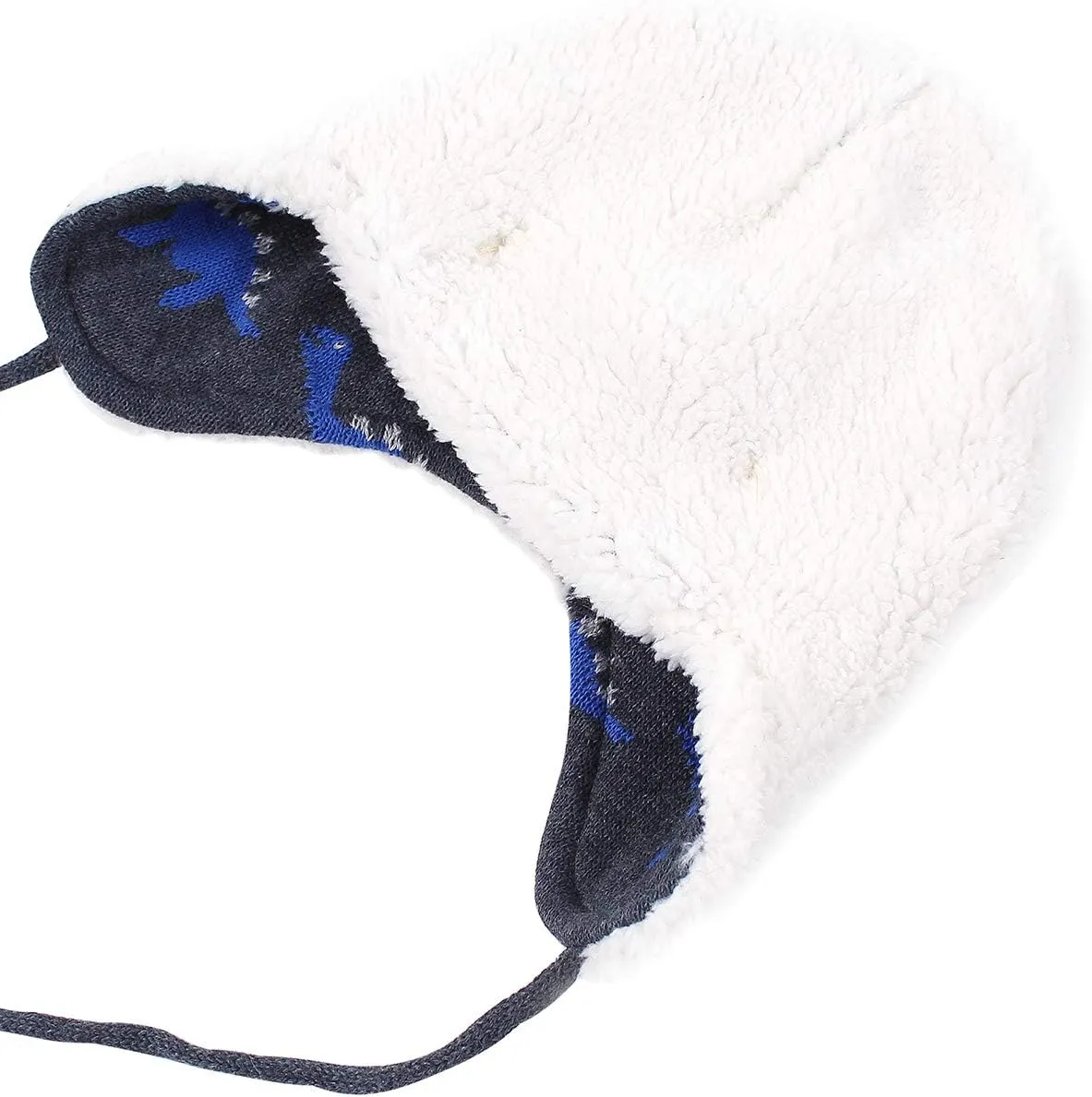 Century Star Baby Fleece Hat Warm Earflap Kids Caps Toddler Boys Winter Hat and Mitten Set