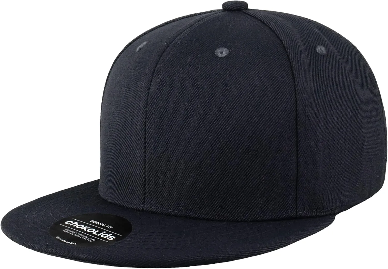 CHOK.LIDS Flat Bill Visor Classic Snapback Hat Blank Adjustable Brim High Top End Trendy Color Style Plain Tone Baseball Cap