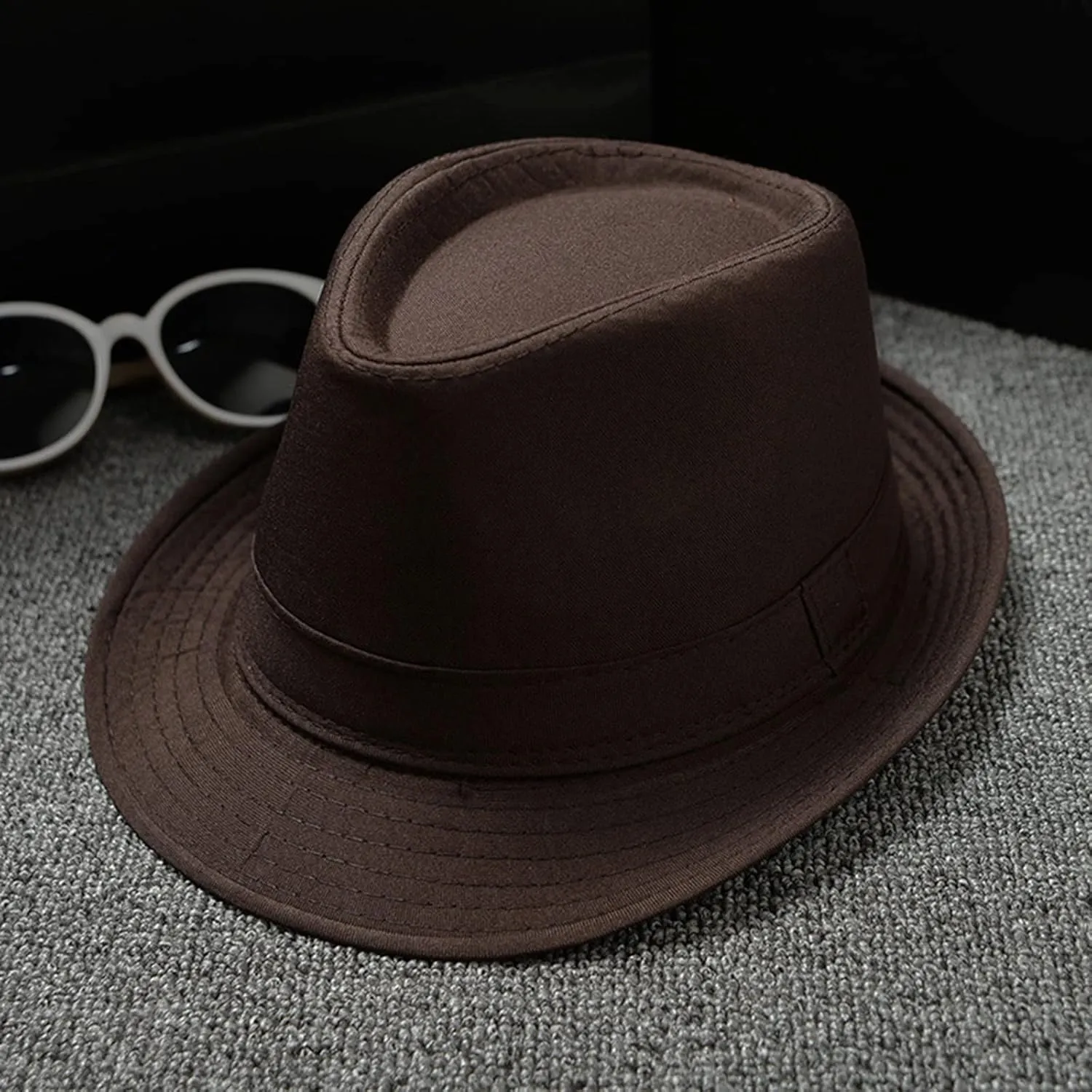 Classic Fedoras Hats Short Brim Panama Jazz Hat Bowler Hat for Men Women Fashion Panama Hat