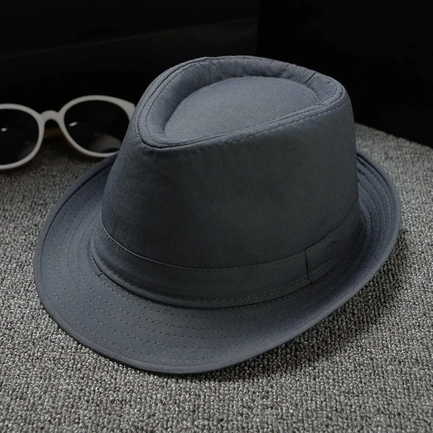 Classic Fedoras Hats Short Brim Panama Jazz Hat Bowler Hat for Men Women Fashion Panama Hat