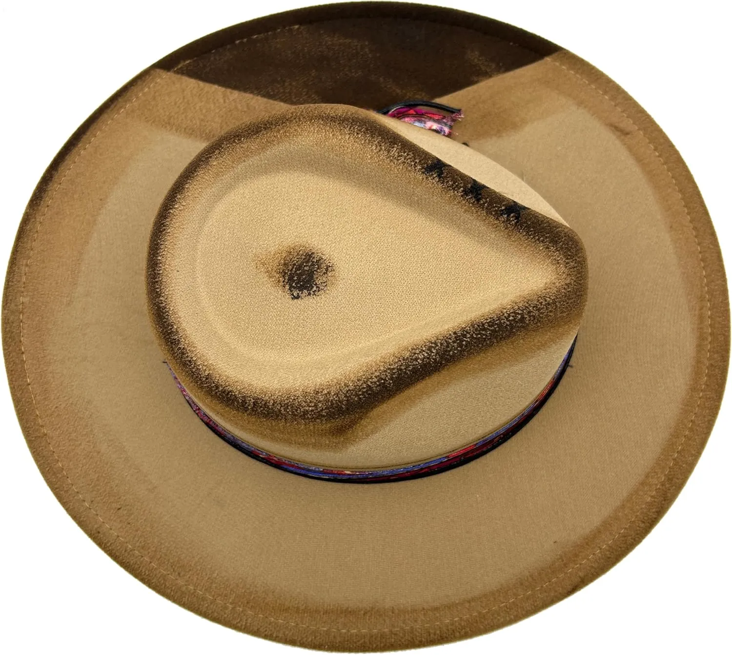 Classic Wide Brim Fedora Hat for Women Man Floppy Panama Hat Western Felt Outdoor Hat with Band Sun Protection