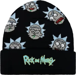 Concept One Rick and Morty Cuff Beanie Hat, Winter Knit Cap