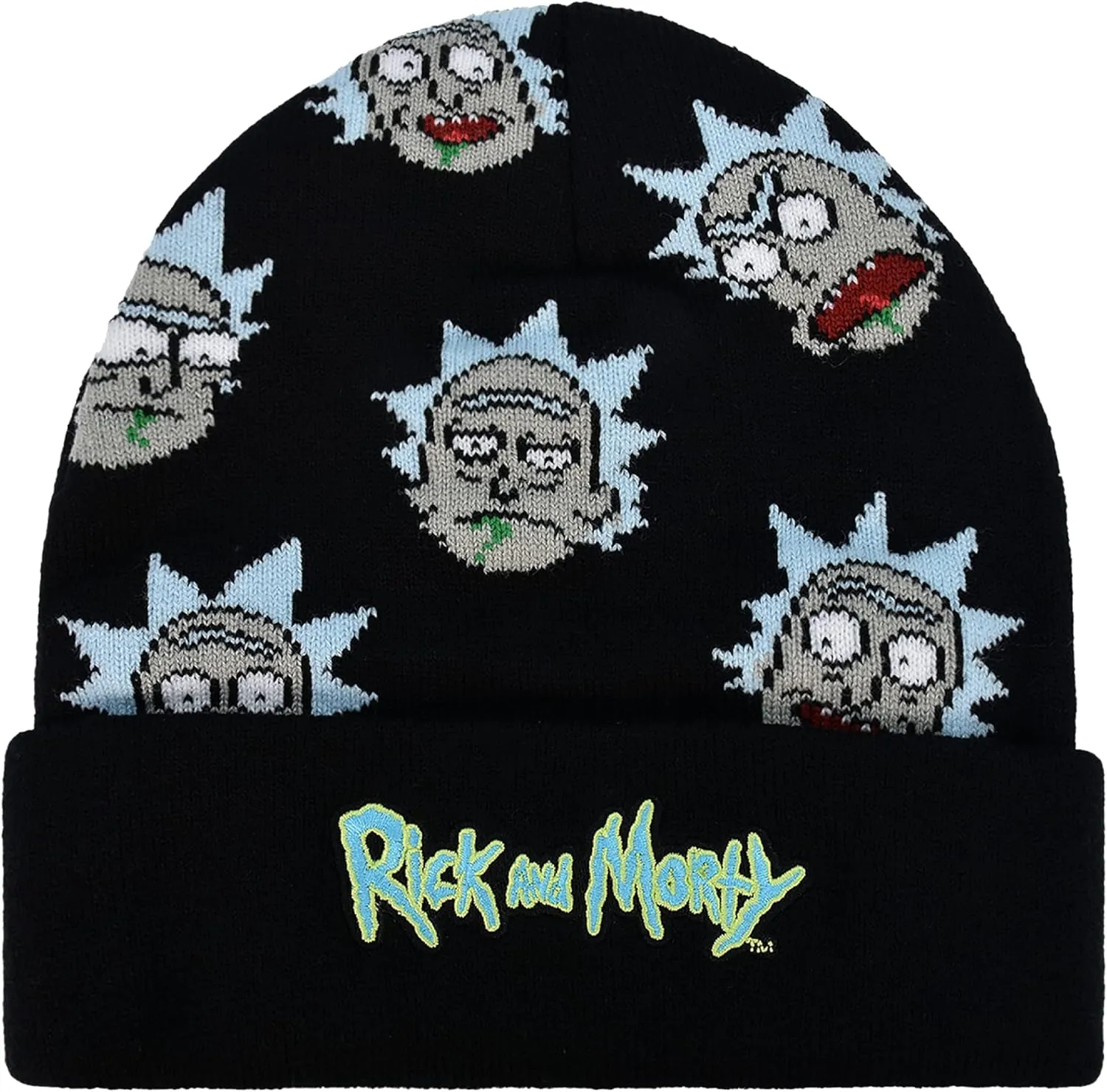 Concept One Rick and Morty Cuff Beanie Hat, Winter Knit Cap