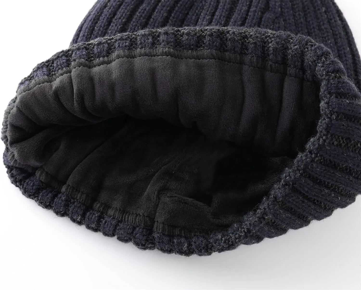Connectyle Fleece Lined Cuffed Beanie Hat for Men Women Knitted Winter Wool Beanies Skull Cap Warm Watch Hat