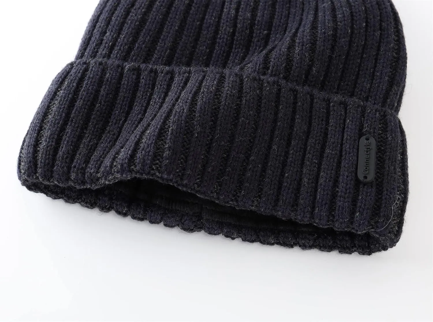 Connectyle Fleece Lined Cuffed Beanie Hat for Men Women Knitted Winter Wool Beanies Skull Cap Warm Watch Hat