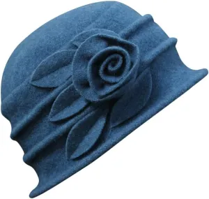 Dress Hats for Women with Flower Bowknot Elegant Church Fedora Hats Bridal Wedding Guest Party Bucket Hats