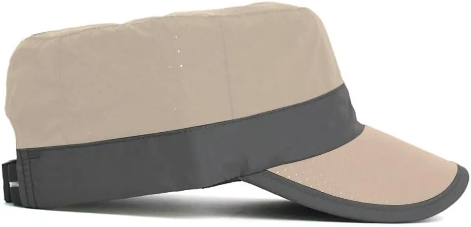 FASHIXD Mesh Military Hat for Men Summer Army Cap Quick Qry Short Bill Hat Cadet Caps