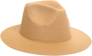 Fedora Hat with Belt Buckle Vintage Floppy Panama Hat Classic Wide Brim Rancher Jazz Lady Retro Hat Women Men