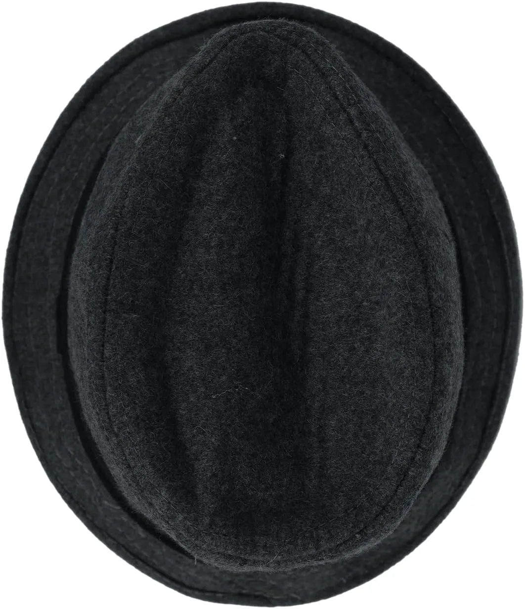 Felt Trilby Fedora Hat Short Brim Panama Jazz Hat 20s Bowler Gatsby Cap for Men Women