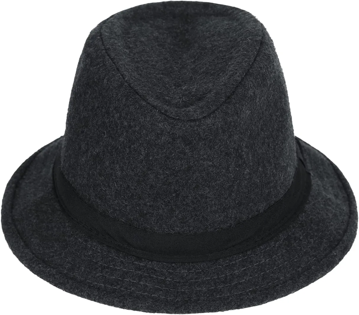 Felt Trilby Fedora Hat Short Brim Panama Jazz Hat 20s Bowler Gatsby Cap for Men Women