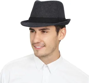Felt Trilby Fedora Hat Short Brim Panama Jazz Hat 20s Bowler Gatsby Cap for Men Women