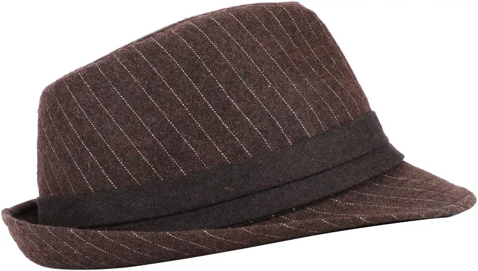 Felt Trilby Fedora Hat Short Brim Panama Jazz Hat 20s Bowler Gatsby Cap for Men Women