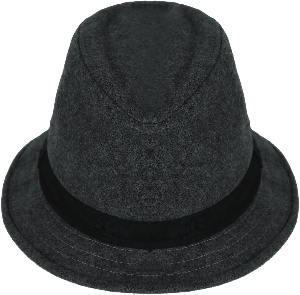 Felt Trilby Fedora Hat Short Brim Panama Jazz Hat 20s Bowler Gatsby Cap for Men Women