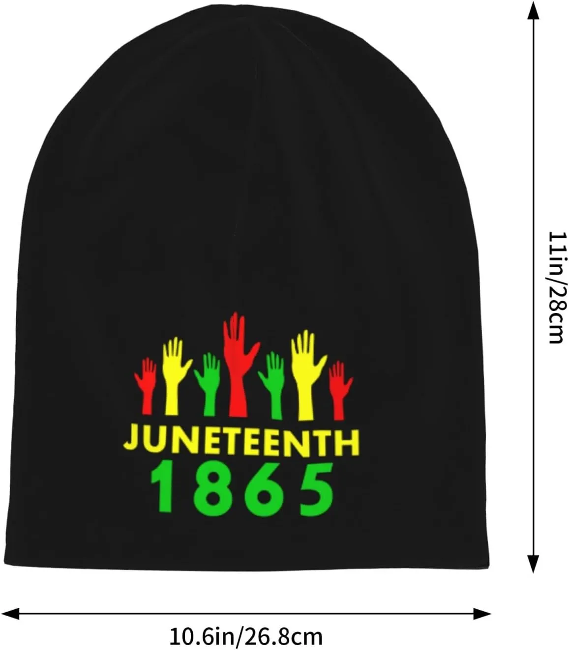 Happy Juneteenth Day Freedom 1865 Beanie Hat for Men Women Knit Warm Casual Hats Classic Winter Cap