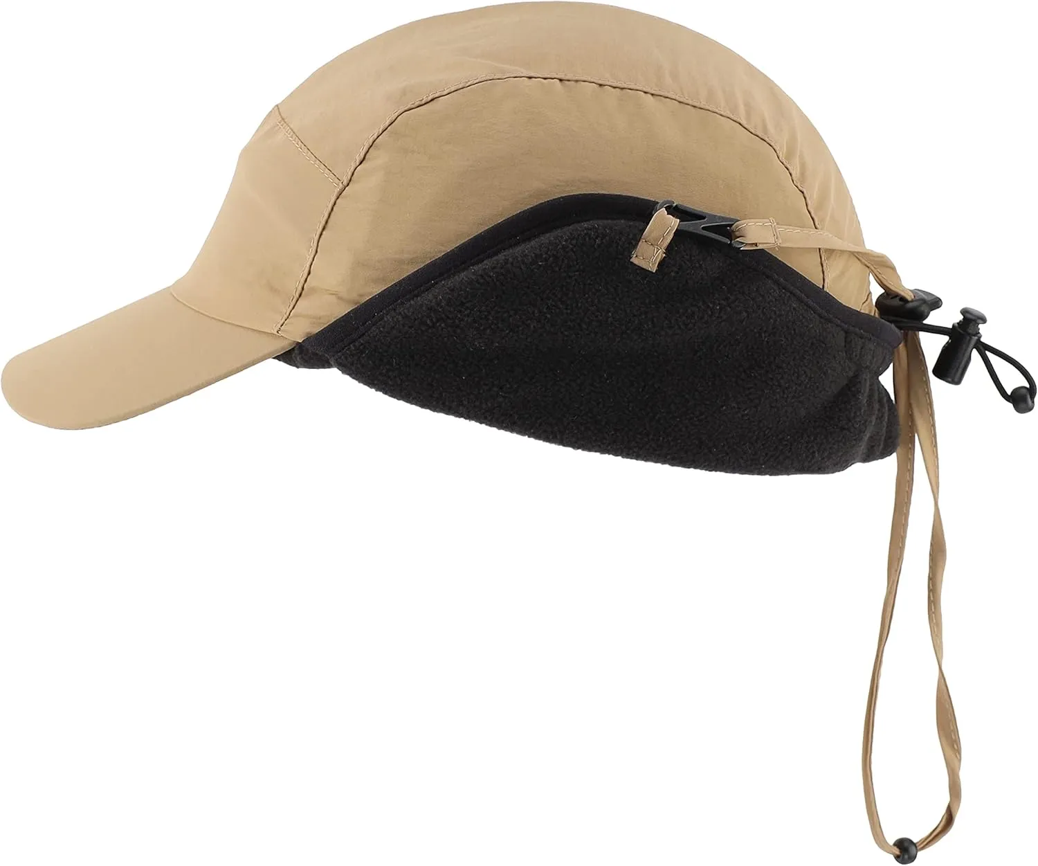 Home Prefer Waterproof Men's Winter Hats with Visor Warm Fleece Lined Baseball Cap Earflaps Trooper Trapper Hat for Men