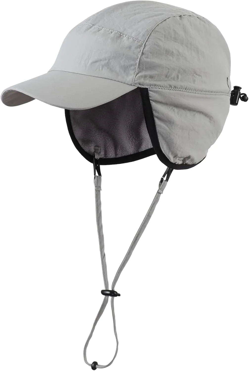 Home Prefer Waterproof Men's Winter Hats with Visor Warm Fleece Lined Baseball Cap Earflaps Trooper Trapper Hat for Men