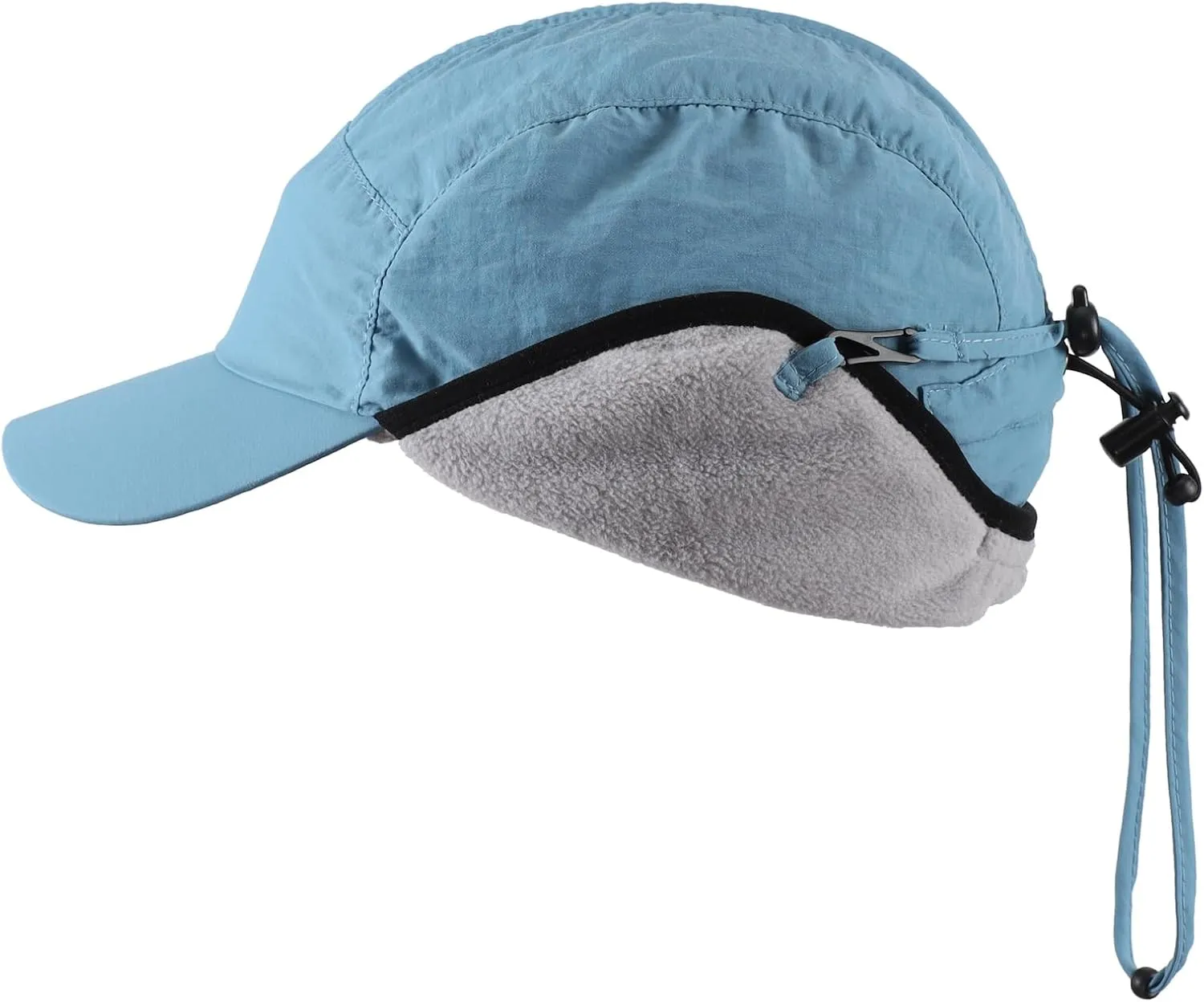 Home Prefer Waterproof Men's Winter Hats with Visor Warm Fleece Lined Baseball Cap Earflaps Trooper Trapper Hat for Men