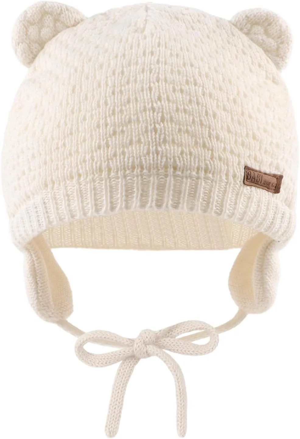 JANGANNSA Cute Knitted Boys Girls Christmas Beanie Warm Earflap Winter Hat Infant Toddler Baby Beanie 0-2Y