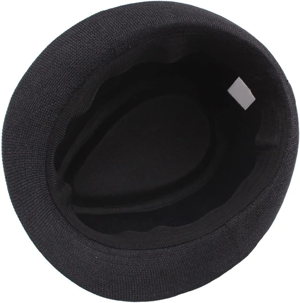 Jazz Fedora Hat Panama Hat Men Vintage Top Hat Men's Fashion Jazz Cap, Fits Head Circumference 56-58cm/22-22.83"