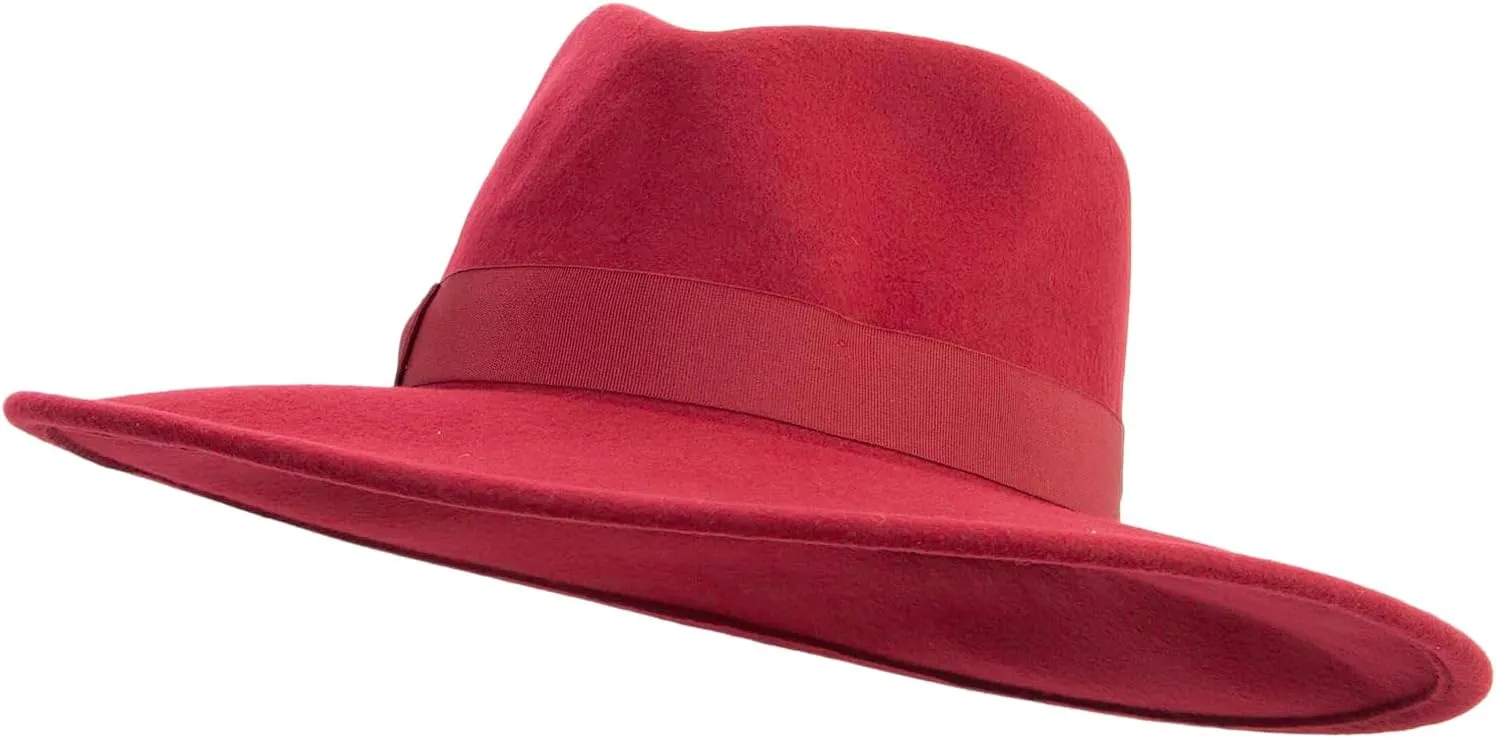 Jeanne Simmons Women's Pinched Fedora Crown Sewn Band Hat