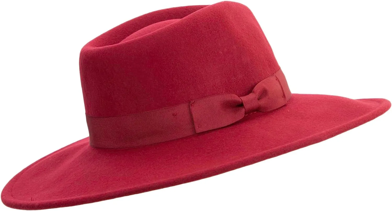 Jeanne Simmons Women's Pinched Fedora Crown Sewn Band Hat