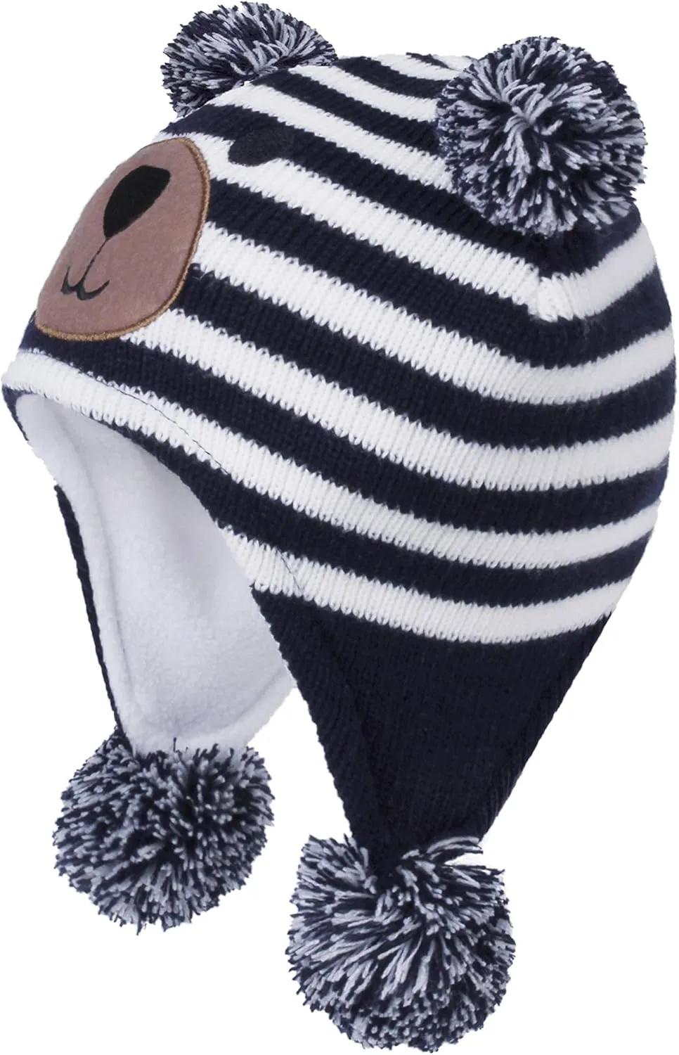 LANGZHEN Toddler Kids Infant Winter Hat,Earflap Knit Warm Cap Fleece Lined Beanie for Baby Boys Girls