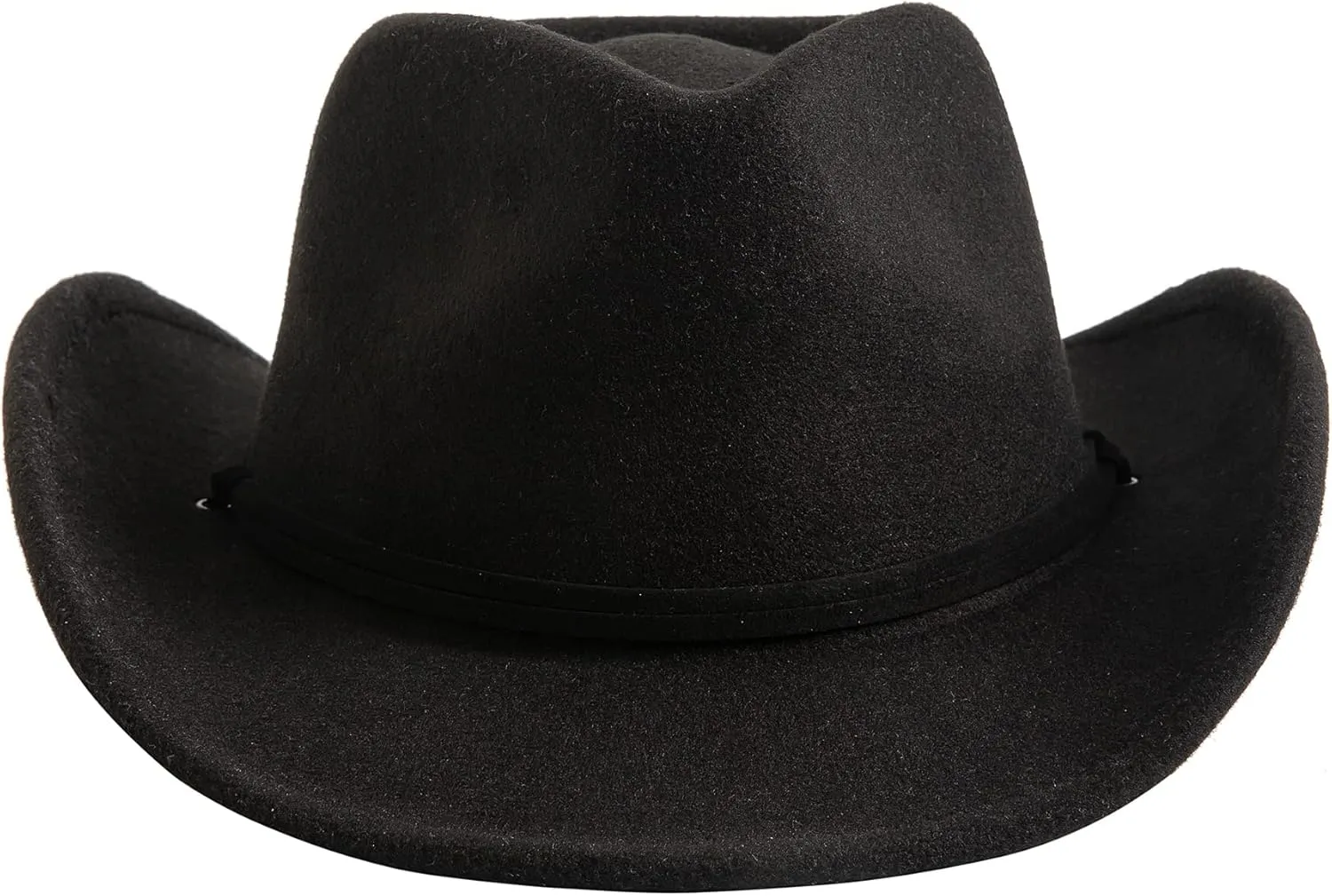 Lanzom Kids Girls Boys Retro Felt Wide Brim Western Cowboy Cowgirl Hat Dress Up Hat with Wind Lanyard