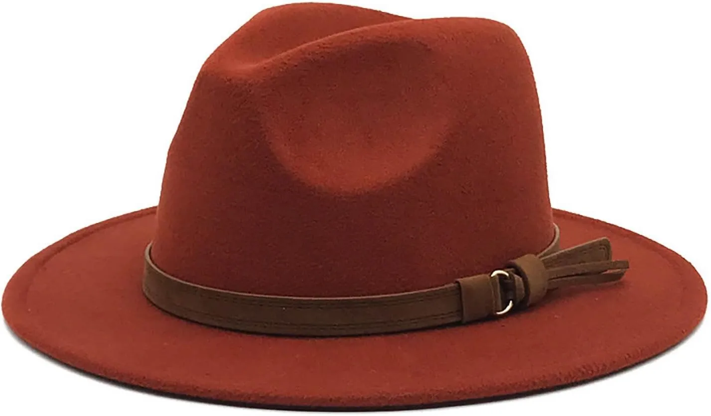 Men & Women Classic Wide Brim Floppy Panama Hat Fedora Hat Rancher Jazz Hat Vintage Church