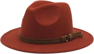 Men & Women Classic Wide Brim Floppy Panama Hat Fedora Hat Rancher Jazz Hat Vintage Church