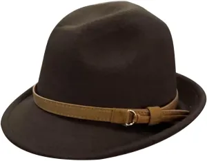Men & Women Vintage Wide Brim Panama Fedora Hat Warm Flat Top Pork Pie Cowboy Cap for Women Men