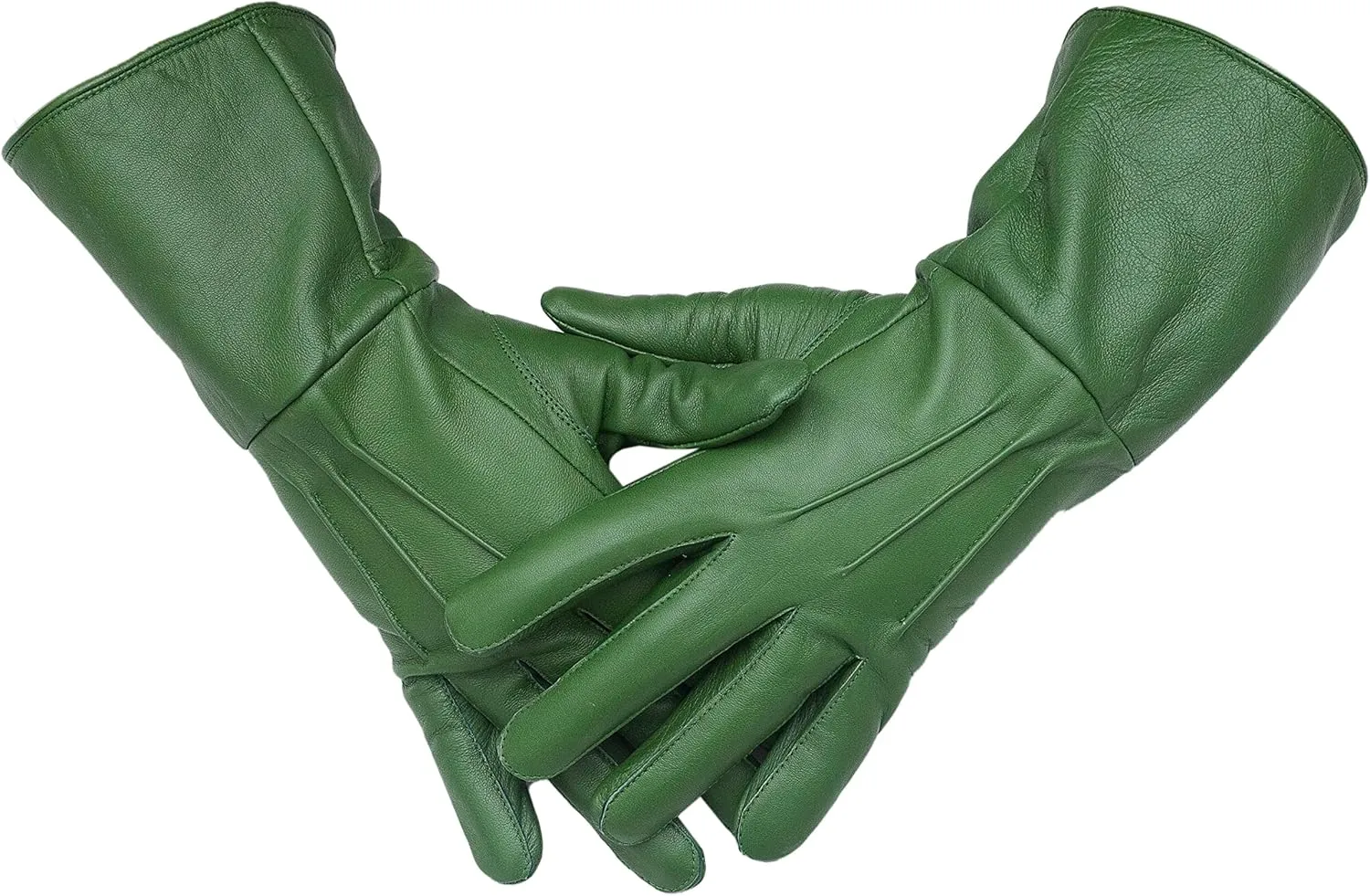 Men's Medieval Renaissance Cosplay Unlined Gauntlet Genuine Leather Costume Gloves