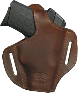 New Barsony Brown Leather Pancake Holster for 380 and Small 9mm 40 45