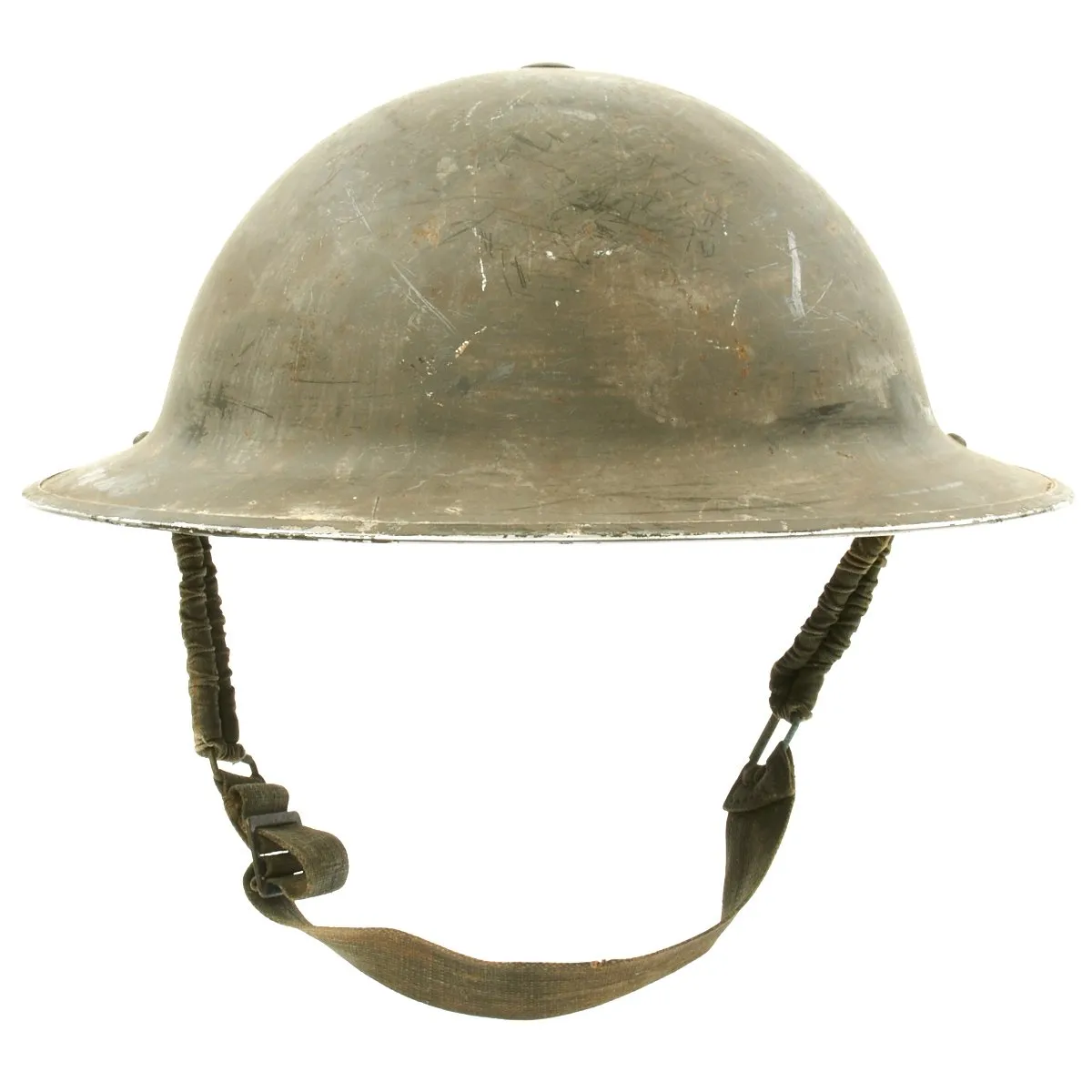 Original Canadian WWII Brodie MkII Steel Helmet by Canadian Motor Lamp Co. - Dated 1942