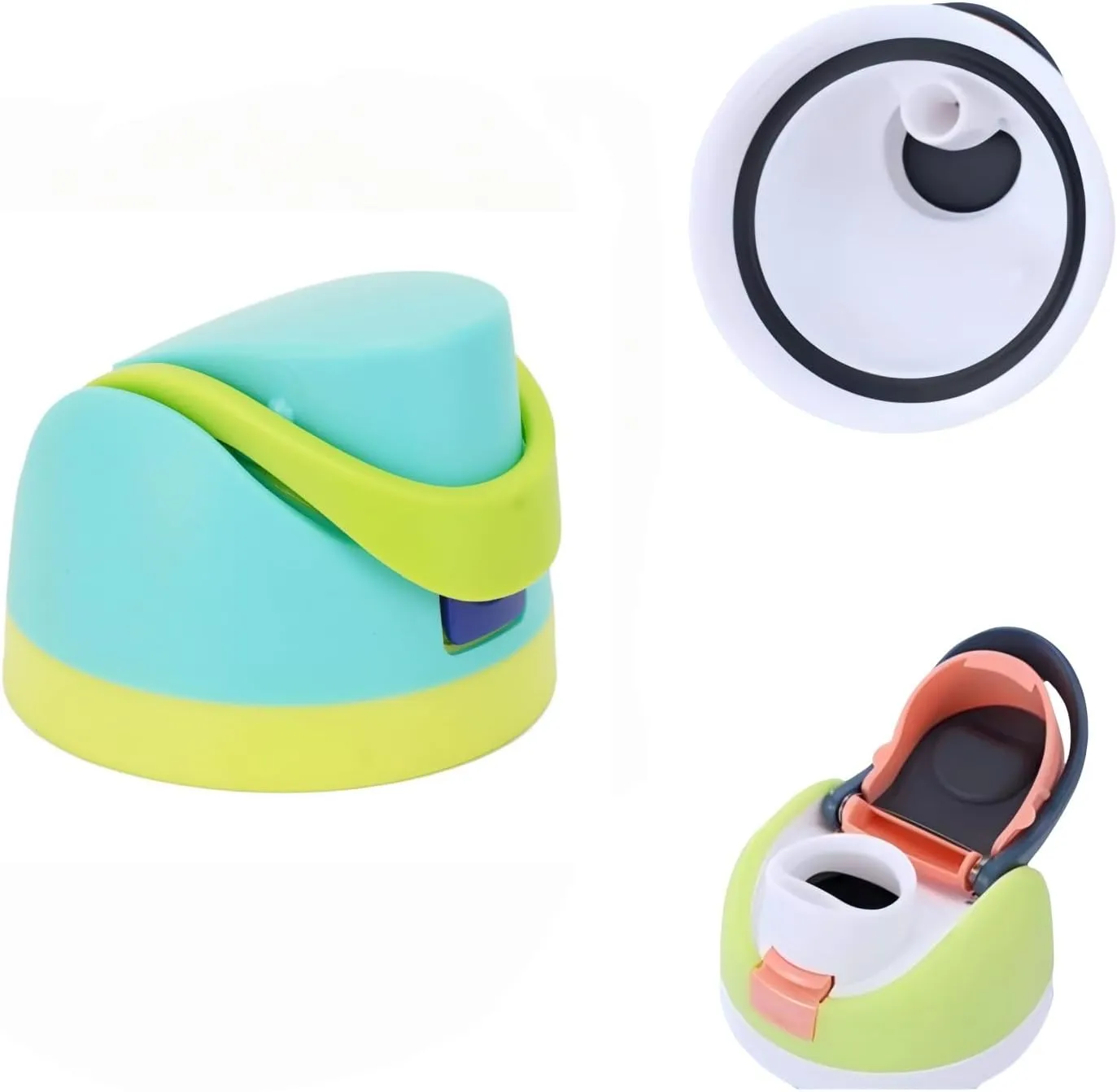 replacement cap for Owala Freesip, compatible with Owala cups 16 oz 24 oz 32 oz 40 oz, one click water bottle top replacement accessory, leak proof, BPA free (grass green color)