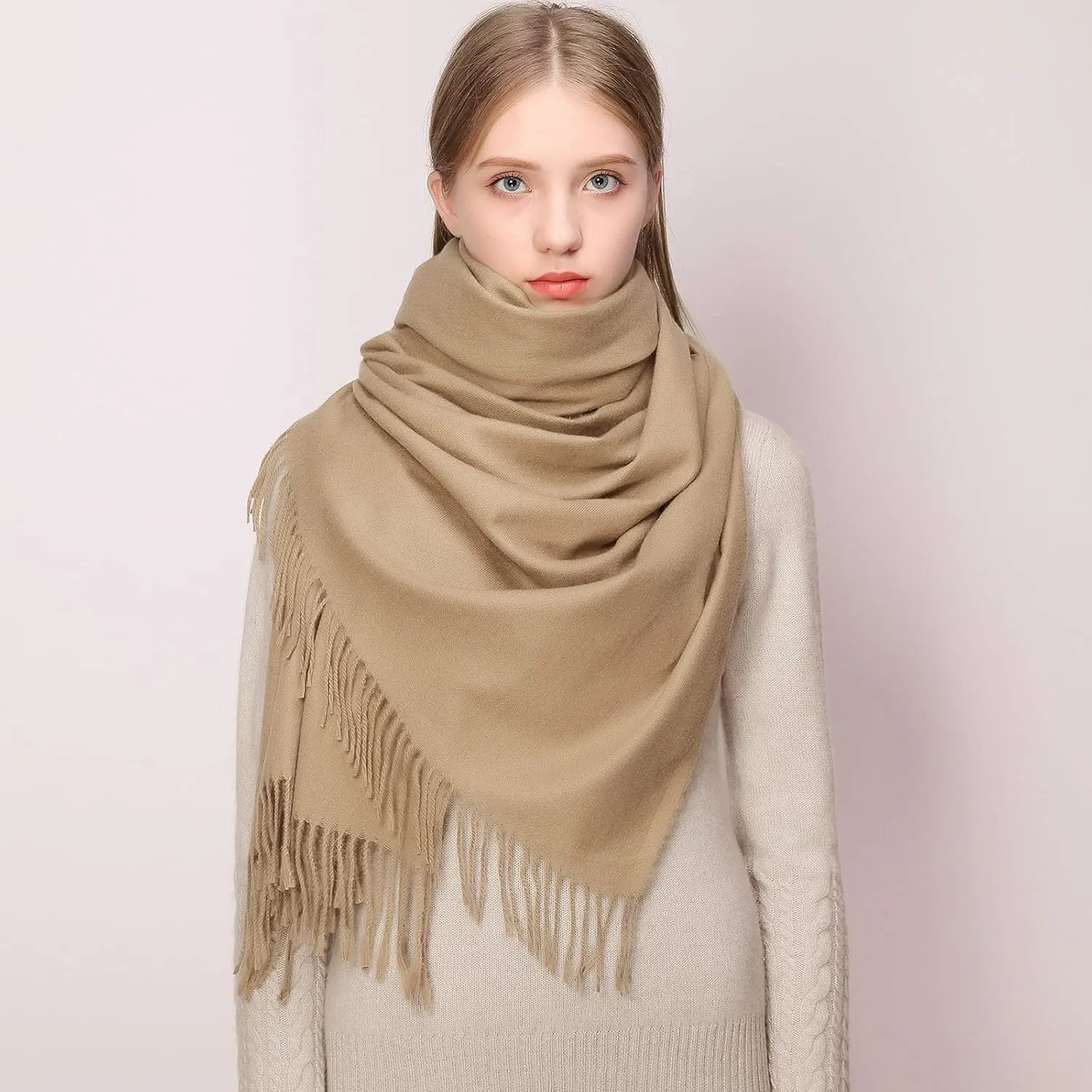 RIIQIICHY Scarfs for Women Fall Winter Pashmina Shawls and Wraps for Evening Dresses Wedding Shawl Blanket Scarves