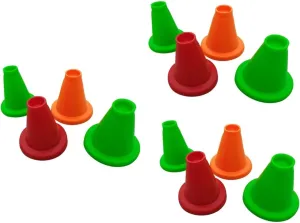 Sports Rubber Athelete/Cricket Batting Tee (Multi-Color, Pack of 6) | Sports Cricket Batting Tee Cone for Practice