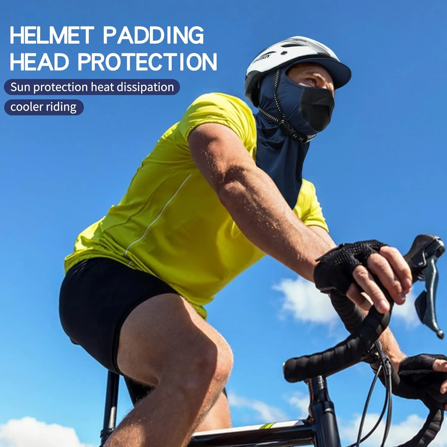 SUNMECI Balaclava Sun Protection Breathable Brim Full Face Mask Cooling Fishing Boating Cycling Sun Mask for Men Women