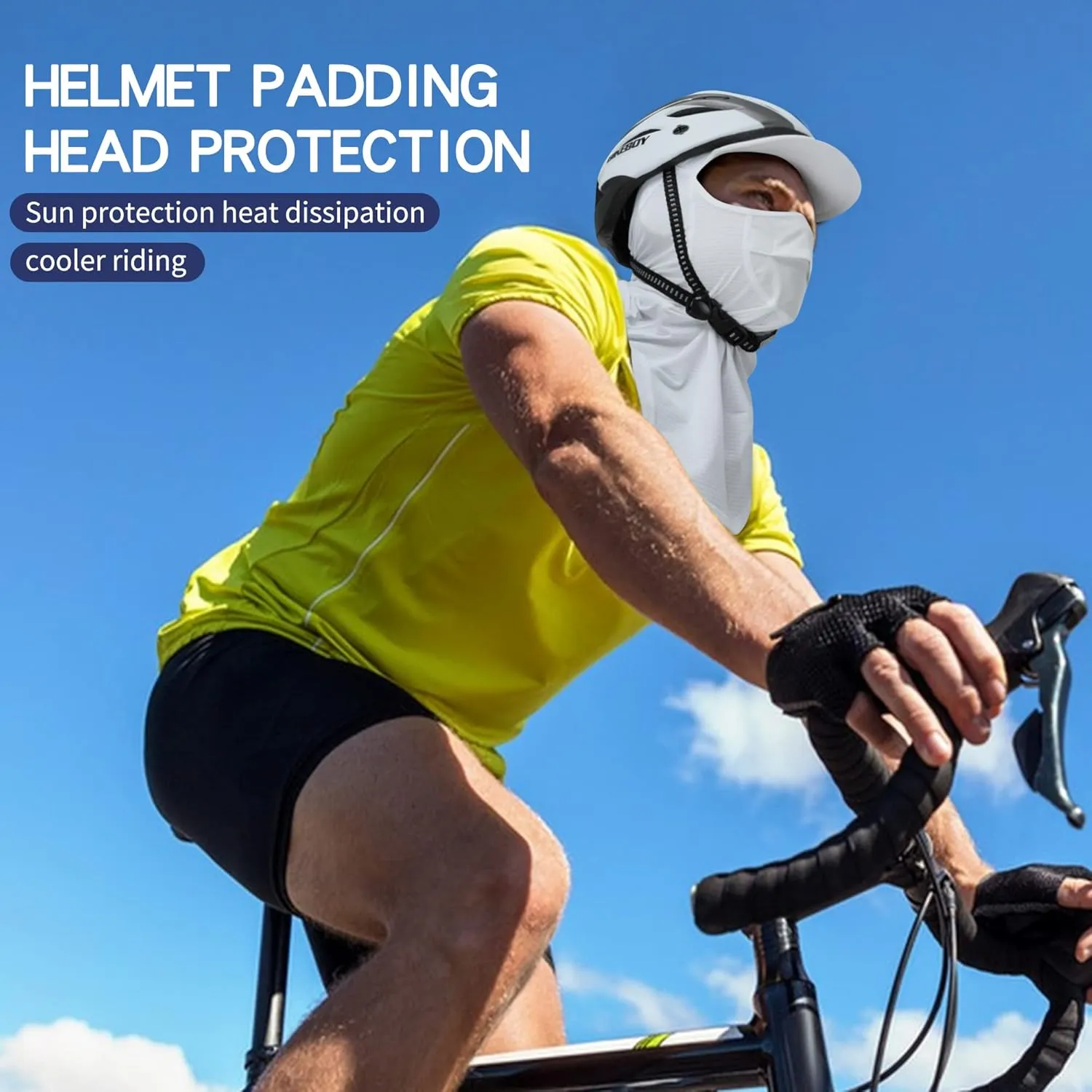 SUNMECI Balaclava Sun Protection Breathable Brim Full Face Mask Cooling Fishing Boating Cycling Sun Mask for Men Women