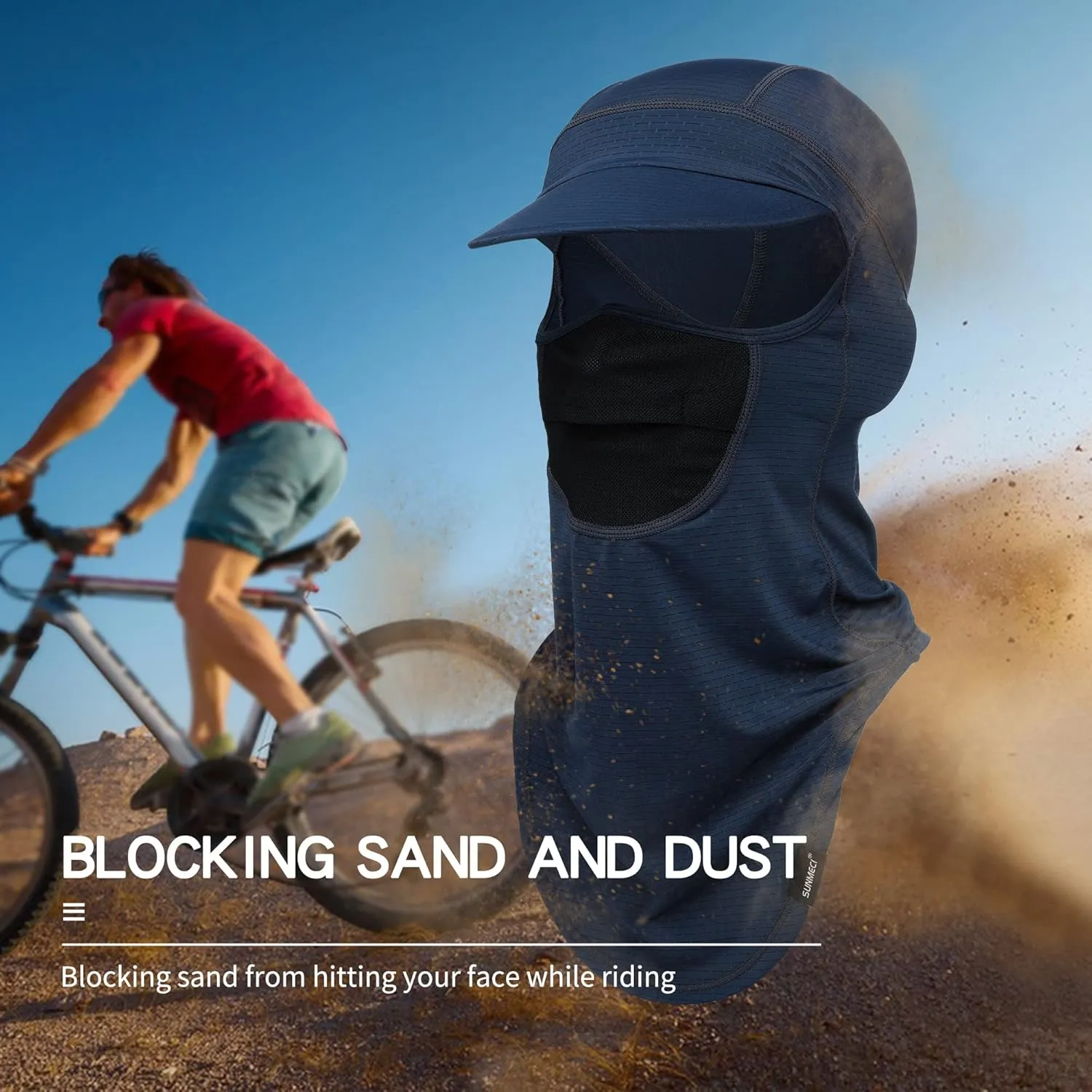 SUNMECI Balaclava Sun Protection Breathable Brim Full Face Mask Cooling Fishing Boating Cycling Sun Mask for Men Women