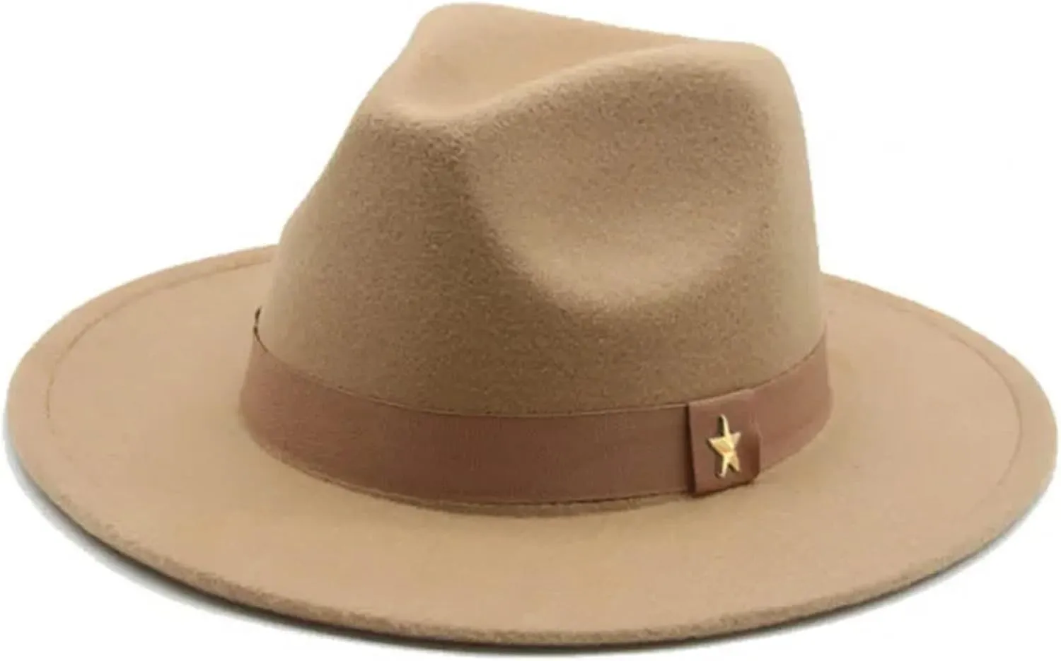 Top Hat Fedora Hat Winter Hats Ribbon Band Men's Hat Wide Brim Classic Beige Wedding Church Bowler