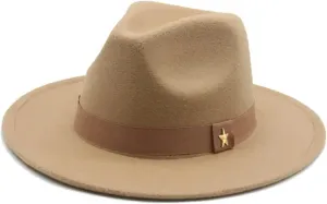 Top Hat Fedora Hat Winter Hats Ribbon Band Men's Hat Wide Brim Classic Beige Wedding Church Bowler