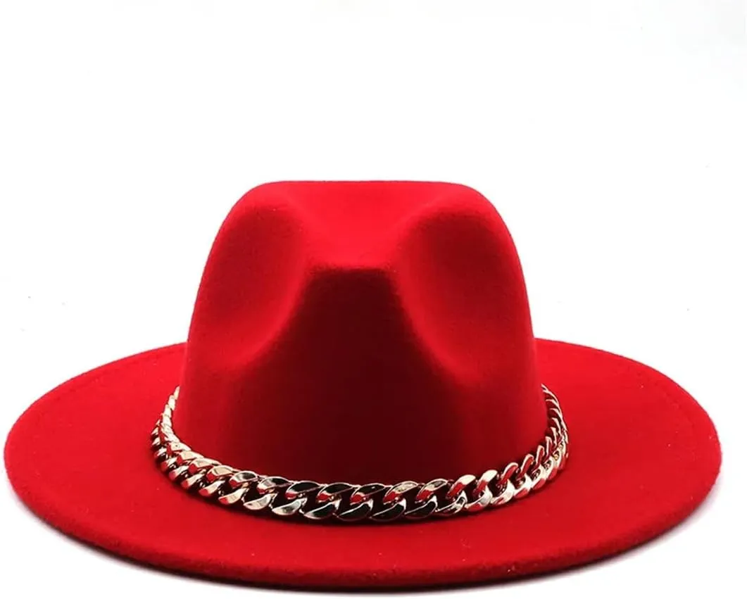 Unisex British Fedora Hats Jazz Hat European Us Wide Brim Fashion Vintage Party Church Hat