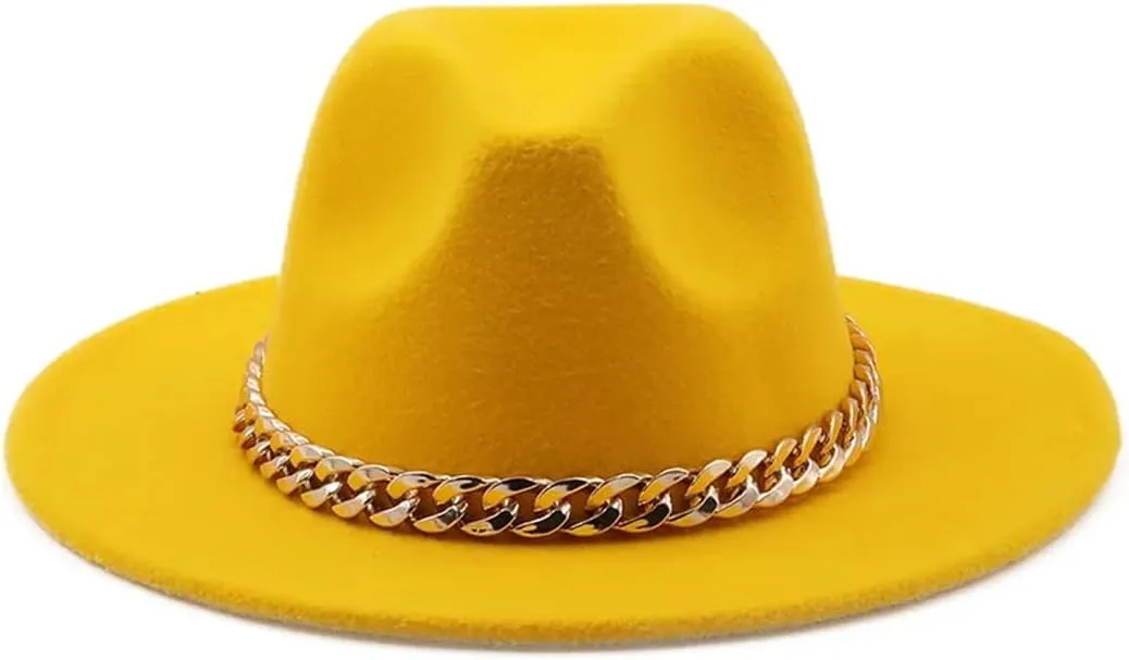 Unisex British Fedora Hats Jazz Hat European Us Wide Brim Fashion Vintage Party Church Hat