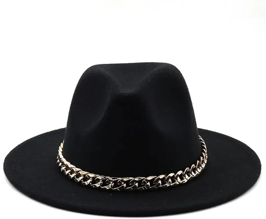 Unisex British Fedora Hats Jazz Hat European Us Wide Brim Fashion Vintage Party Church Hat